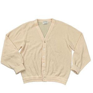 Vtg Lord Jeff V Neck‎ Button Up Cardigan Sweater Mens L Kurt Cobain Grandpacore